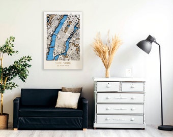 Wooden map of the cities, 3D geographical map of the cities, Map of New York City, Wooden picture for decor, Gift for new home