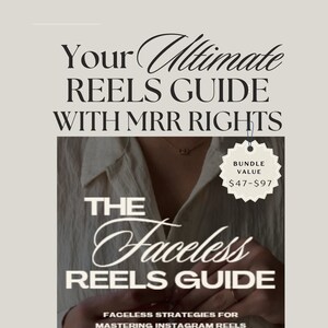 Faceless Reels Starter Kit with Master Resell Rights (MRR) and Private Label Rights (PLR) - Done for You eBook/guide/Faceless Instagram