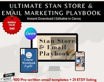 Stan Store Email Marketing Guide: PLR, Canva Templates (Digital Download)