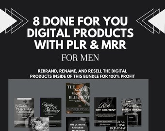 Voor u klaar FACELESS Digitale Marketinggidsbundel voor mannen met Master Resell-rechten MRR- en Private Label-rechten OUR Digitale producten