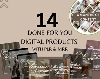 Done for you FACELESS Digital Marketing Guide Bundle with Master Resell Rights MRR & Private Label Rights PLR Done-For-You Digital Products