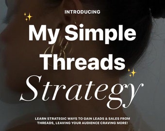 My Simple threads strategy Generate leads Digital Marketing Course Faceless Instagram Growth Sales Strategy MRR selling with threads guide