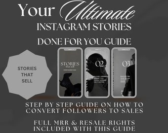 Done for you Instagram Stories that sell Guide Bundle with Master Resell Rights MRR & Private Label Rights PLR Done-For-You Digital Products