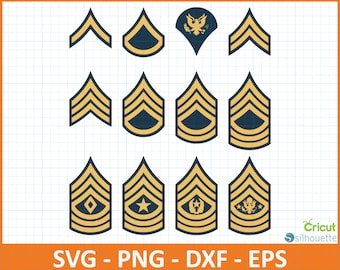 US Army Sergent Enlisted Rank Vectors,SvG,PnG,DxF,EpS file,Instant download,Digital download for creators,Ready for Cricut,Icon for tshirt