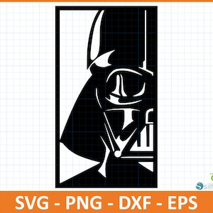 Letrero de Darth Vader, archivo SVG, PNG, DXF, EPS para máquinas CNC, plasma y láser, descarga instantánea para Cricut, descarga digital para creadores, logotipo de letrero 2D