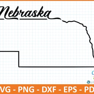 Nebraska State SvG,PnG,DxF,EpS,PdF file,Ready for Canva,Cricut,Silhouette,Outline Nebraska Map,Retro Typography,Patriotic Svg,Cut File,US Ma