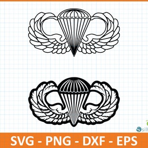 US Army Airborne Wings Vector,SvG,PnG,DxF,EpS file,Instant download,Digital download for creators,Ready for Cricut,Silhouette,Military Logo