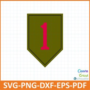 US Army 1st Infantry Division with this digital design.Perfect for military veterans, active duty or supporters.Svg,Png,Dxf,Eps,pdf cut file