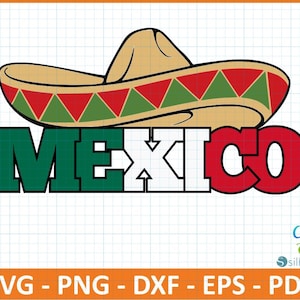 Mexiko Landesflagge SVG, Png, Dxf, Eps, Pdf, Pdf Datei, Schneidedatei, Mexikanische Schrift, Mexiko Clipart, Cricut Dateien, Mexiko für Canva, Text Mexiko Shirt