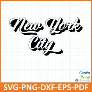 New York City retro text,New York City Shirt,SvG,PnG,DxF,EpS,Digital item creators,Ready for Cricut Silhouette,tshirt,sweatshirt,cup,mugs