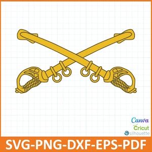 US Army Cavalry Branch Insignia with digital design.Perfect for military veteran,active duty or supporters.Svg,Png,Dxf,Eps,pdf,cricut,canva