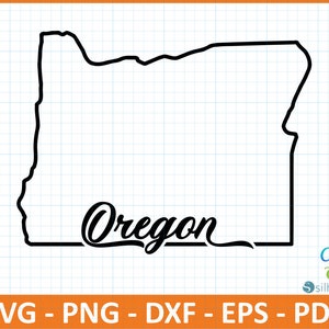 Oregon State SvG, PnG, DxF, EpS, PdF-Datei, bereit für Canva, Cricut, Silhouette, Umriss Oregon Map, Retro Typografie,Patriotische Schneidedatei, US Karte