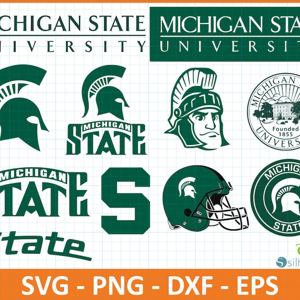 Michigan State University Sign Logo,SvG,PnG,DxF,EpS,Digital item creators,Ready for Cricut Silhouette,tshirt,sweatshirt,cup,mugs,pillows