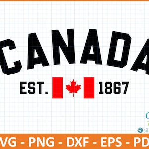 Canada country flag Svg, Png,Dxf,Eps,Pdf cut file, Canadian Svg, Canada Clipart, Canada Files for Cricut,Silhouette, canva,Victoria Day svg