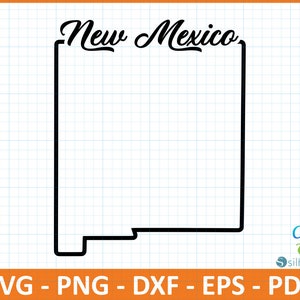New Mexico State SvG, PnG, DxF, EpS, PdF, bereit für Canva, Cricut, Silhouette, Umriss New Mexico Map, Retro Typografie,Patriotische geschnitten Datei