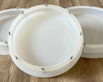 Diameter 30 cm HDPE Återanvändbar Epoxi Klocka/ Rund Form/ Ingen Silikonform