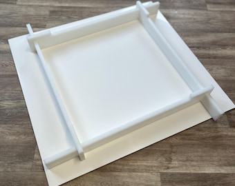 Stor justerbar epoxihartsformsats | 60 cm professionellt River Table-gjutningssystem | Återanvändbar HDPE
