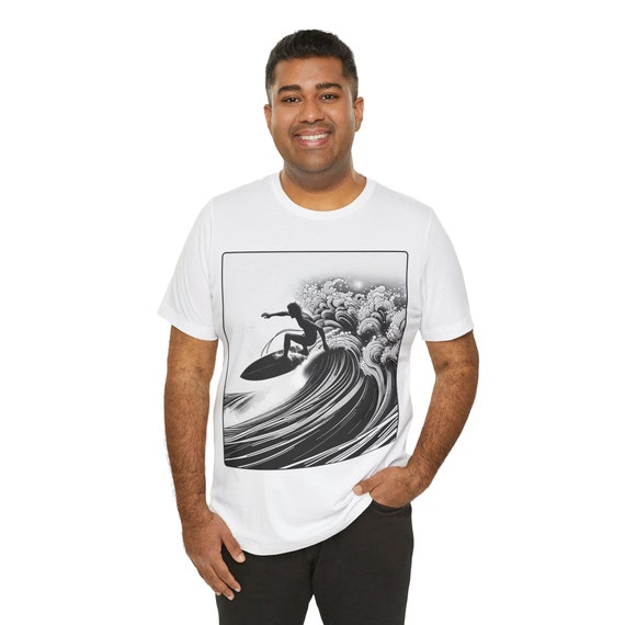 Surfing Ocean Waves T-Shirt - Ride the Wave of Style with this Unisex Tee