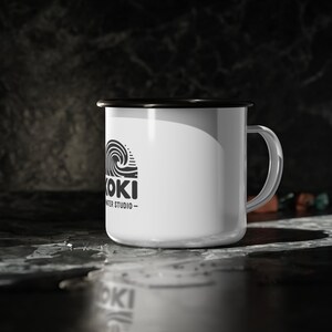 Koki Water Studio enamel camp cup | wave logo camping mug image 2
