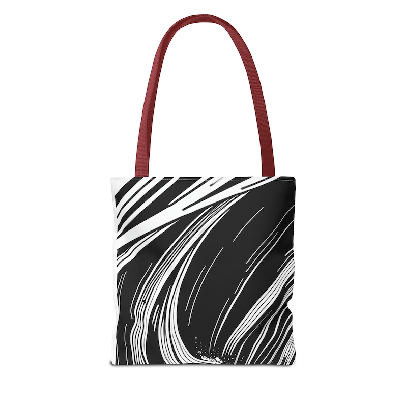 Ocean Waves Swirling Tote Bag - Carry Coastal Charm with Every Step image 9