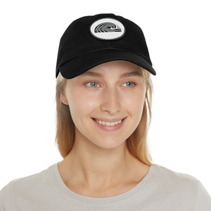 Stylish Dad Hat with Wave Leather Patch - Timeless Appeal with Contemporary Edge, Multiple Colors Available
