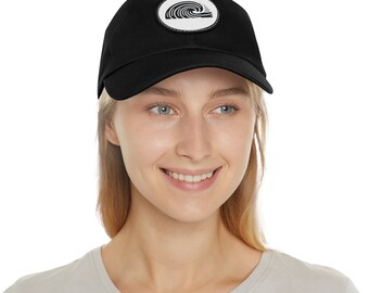 Stylish Dad Hat with Wave Leather Patch - Timeless Appeal with Contemporary Edge, Multiple Colors Available
