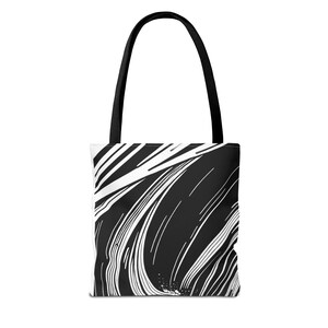 Ocean Waves Swirling Tote Bag - Carry Coastal Charm with Every Step image 6