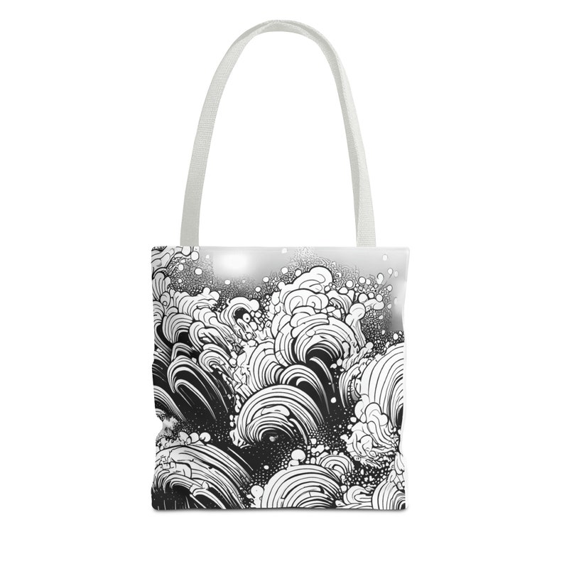 Ocean Waves Swirling Tote Bag - Carry Coastal Charm with Every Step image 3