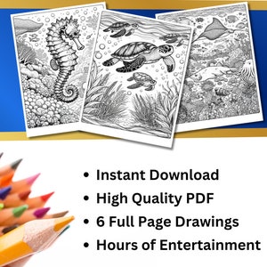 Marine Marvels: Digital Coloring Book for Ocean Enthusiasts