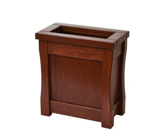 Small Wooden Trash can. Mission Style.