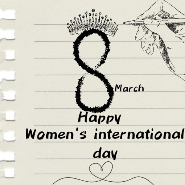 8 March, international women's Day, logo, store, brochures, Instagram story original, label, made with love