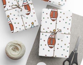 Papel de regalo de fútbol, papel de regalo deportivo para cumpleaños y celebraciones de jugadores, papel de regalo para aficionados al fútbol, regalos de equipos deportivos, fútbol