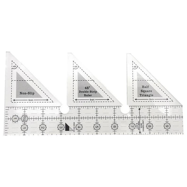 Quilting Ruler, 45/60/90 Degree, Clear Acrylic, Various Sizes, Double ...