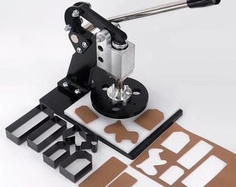 Leather Cutting Machine, Manual Die Cutter, Hand Press Mold, DIY Leathercraft Paper Fabric Craft Embossing Equipment, Wallet Bag Belt Making