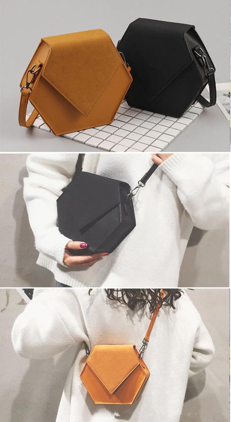 Crossbody Bag Sewing Pattern, 6pcs, Kraft Paper Stencil Template, Pre