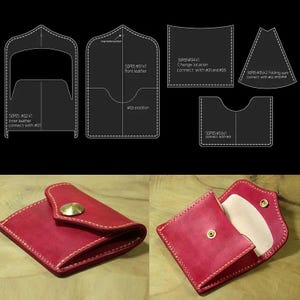 Brieftaschen-Herstellungs-Vorlage, 5 Stück, Acryl, DIY Leder Schablonen, Mini Geldbörse Mould, Leathercraft Nähzubehör, Kartenhalter-Muster-Werkzeug