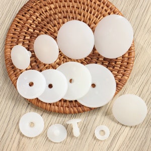 Giunto per realizzare bambole giocattolo orsacchiotto, 10 pezzi, plastica, colore bianco, opzioni di diverse dimensioni, accessori per amigurumi, materiale per scrapbooking fai da te