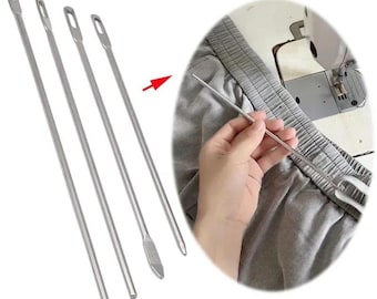 Elastic Cord Threader, Iron, Various Sizes, Loop Turner Kit, Sewing Accessories, Drawstrings Bands Rope Threading Hook, Garment Making Tools