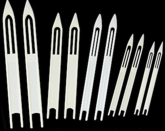 10 Pezzi Di Aghi Per Riparazione Di Reti Da Pesca In Plastica Gialla Navette Bobina 2~p170134729