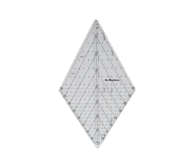 60° Acryl Diamant Lineal 43x25cm - Präzisions Patchwork Schablone Für Quilten
