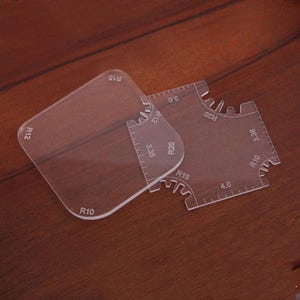 Zipper Installation Tool, 2pcs, Transparent Acrylic, Corner Fitting Aid, Leather Bag Making Accessories, Shaping Toolkit, DIY Clear Stencils