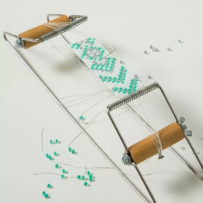 Telaio Per Perline In Legno - Set Per Tessitura Bracciali E Collane, Ideale Per Principianti