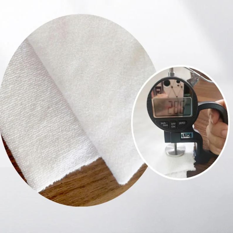 Kardborretyg, polyester, bomull, vitt tyg, självhäftande baksida, mjuka gör-det-själv-tillbehör för babykläder, miljövänliga bild 6