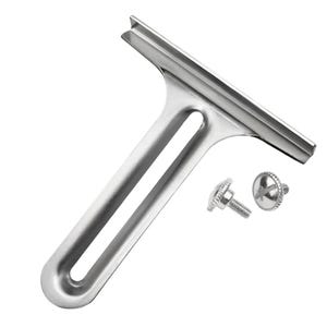May include: A silver-toned metal T-shaped bracket featuring a long central slot and a flat top edge. The component is accompanied by two small, circular metal screws with knurled edges and threaded shafts, designed for assembly or mounting purposes.