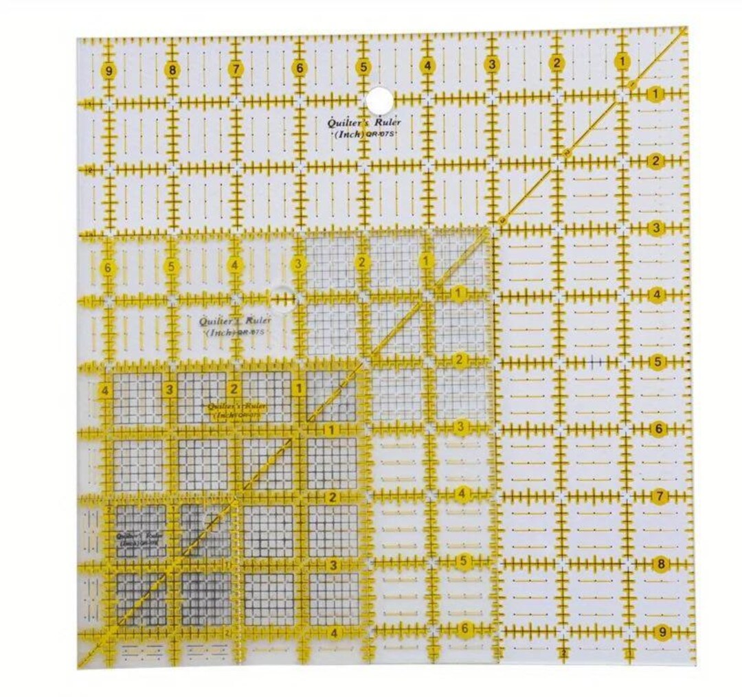 Square Quilting Rulers Set, 4pcs, Transparent Acrylic, Various Sizes ...