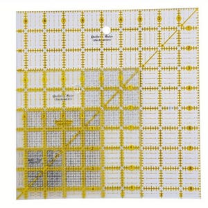 Juego de 4 reglas cuadradas para acolchado, acrílico transparente, varios tamaños, herramientas de medición para patchwork, corte de tela y cortadores rotativos para manualidades.