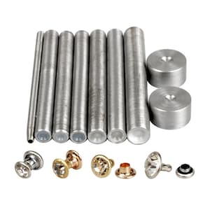 Leather Rivet Stud Setter Tool, Heavy Duty Hand Press Die, Rhinestones Snaps Installation, DIY Leathercraft Bag Belt Shoe Making Accessories