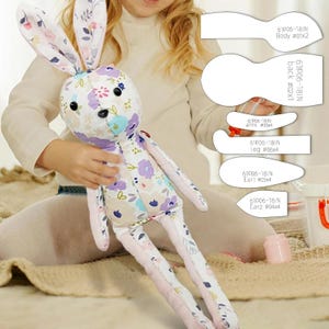 Modelli per quilting a forma di coniglio, 6 pezzi, in acrilico trasparente, varie misure, stampo per bambole, stencil da cucito, decorazioni, regali, accessori per il fai da te