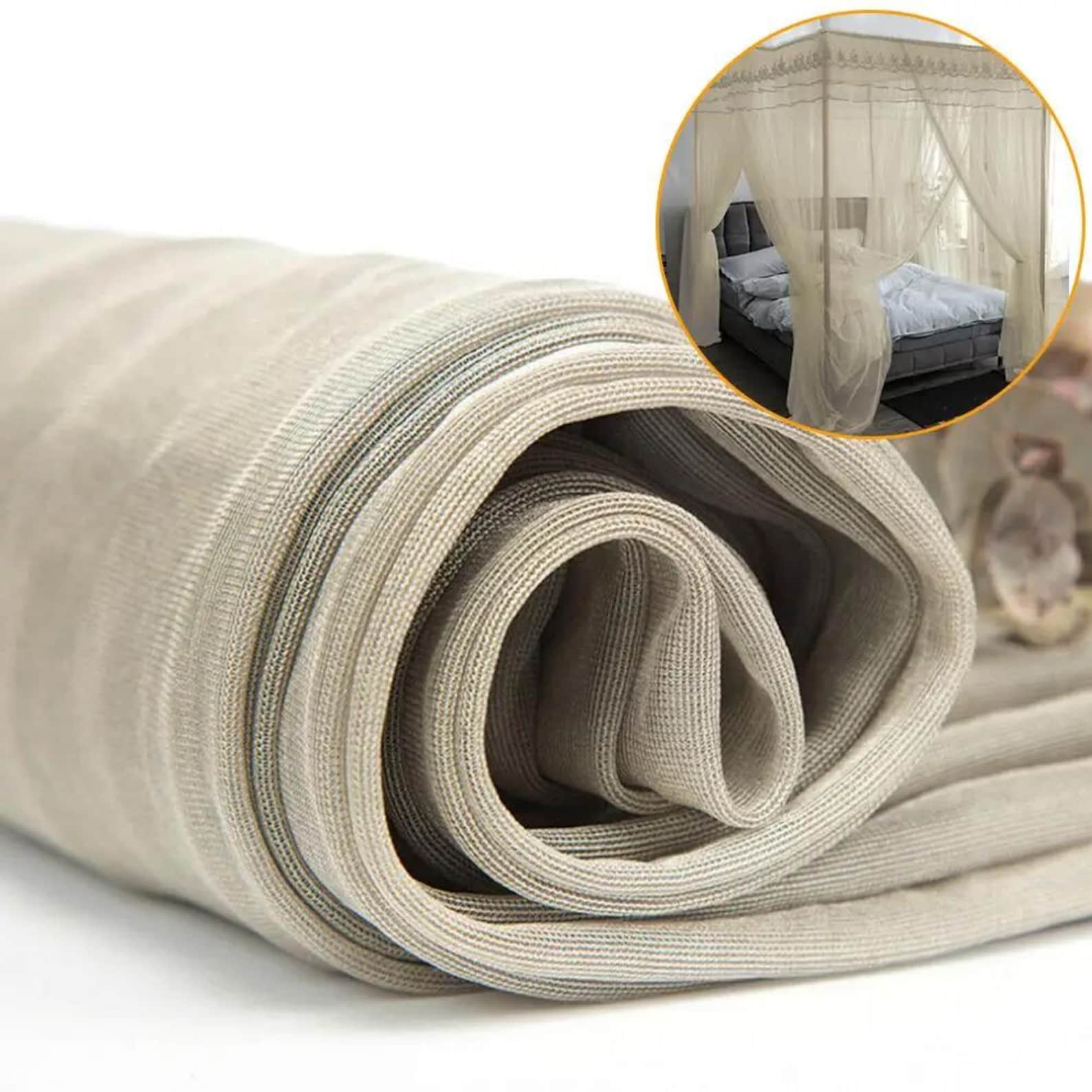 Fabric Mosquito Net, 100% Silver Fiber Mesh, EMF Shielding Canopy ...