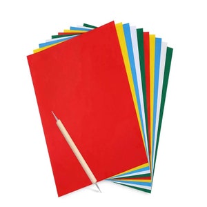 Carta trasferibile per ricamo, 10 pezzi, con kit penna in ferro, foglio da lucidi in carbonio solubile in acqua, strumenti per cucito fai da te, accessori per punto croce artigianale